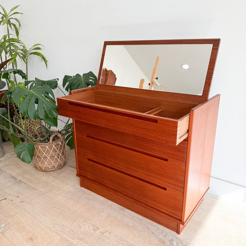 Danish Teak Vanity by Nils Jonsson for Torring
