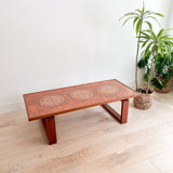 Vintage Teak Tile Top Coffee Table