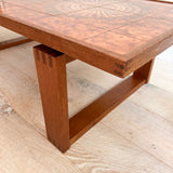 Vintage Teak Tile Top Coffee Table