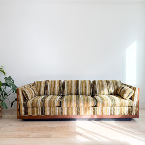 Vintage Walnut Case Sofa by Forecast