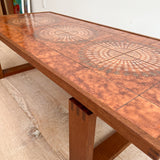 Vintage Teak Tile Top Coffee Table