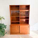 Danish Teak 2 Part Hutch by Domino Mobler