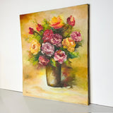 Floral Oil on Canvas Signed
