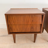 Pair of Louvered Front Nightstands