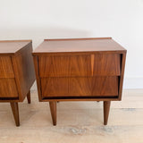 Pair of Louvered Front Nightstands