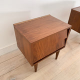 Pair of Louvered Front Nightstands