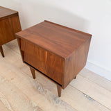 Pair of Louvered Front Nightstands