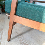 Pair of Mid Century Lounge Chairs - New Green Upholstery