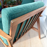 Pair of Mid Century Lounge Chairs - New Green Upholstery