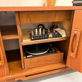 Refinished & Restored Mid Century Walnut Stereo Console