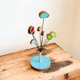 8 Atomic Flowers w/ Wood Stand