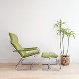 Vintage Cosco Lounge Chair + Ottoman - New Upholstery