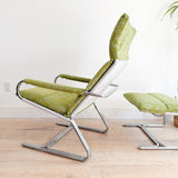 Vintage Cosco Lounge Chair + Ottoman - New Upholstery