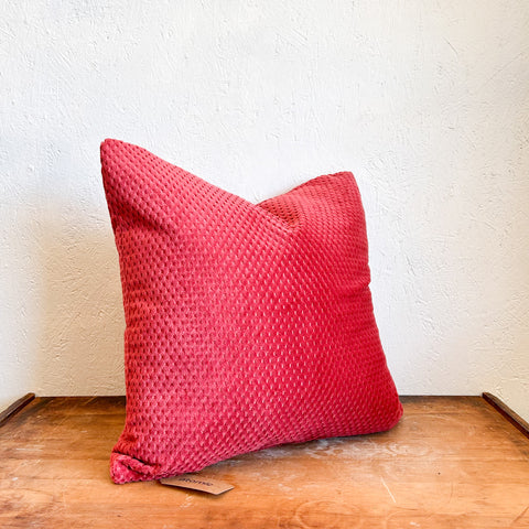 Red Textured Chenille 20" Pillow