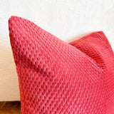 Red Textured Chenille 20" Pillow