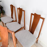 Set of 6 Vintage Sculpted Back Dining Chairs