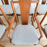Set of 6 Vintage Sculpted Back Dining Chairs