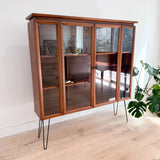 Mid Century Walnut Curio by Young
