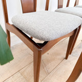 Set of 6 Vintage Sculpted Back Dining Chairs