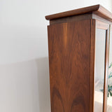 Mid Century Walnut Curio by Young