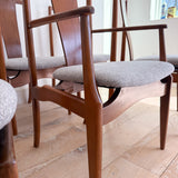 Set of 6 Vintage Sculpted Back Dining Chairs