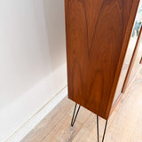 Mid Century Walnut Curio by Young