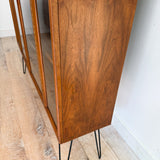 Mid Century Walnut Curio by Young