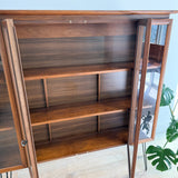 Mid Century Walnut Curio by Young