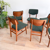 Set of 8 Gunlocke Dining Chairs - New Upholstery