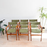 Set of 6 Danish Teak Dining Chairs by Anderstrup Mobelfabrik - New Green Upholstery