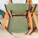 Set of 6 Danish Teak Dining Chairs by Anderstrup Mobelfabrik - New Green Upholstery