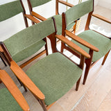 Set of 6 Danish Teak Dining Chairs by Anderstrup Mobelfabrik - New Green Upholstery
