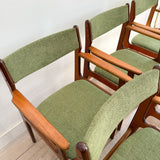 Set of 6 Danish Teak Dining Chairs by Anderstrup Mobelfabrik - New Green Upholstery