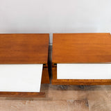 Pair of Lane Burlwood Nightstands