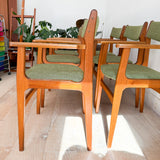 Set of 6 Danish Teak Dining Chairs by Anderstrup Mobelfabrik - New Green Upholstery