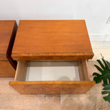 Pair of Lane Burlwood Nightstands