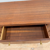 Mid Century Walnut Low 10 Drawer Dresser