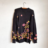 Black Floral Sweater
