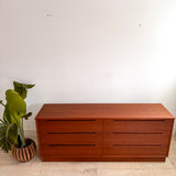 Danish Teak Low Dresser by Torring