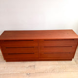 Danish Teak Low Dresser by Torring