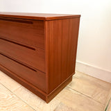 Danish Teak Low Dresser by Torring