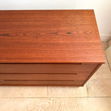 Danish Teak Low Dresser by Torring