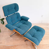 Eames Style Lounge Chair + Ottoman