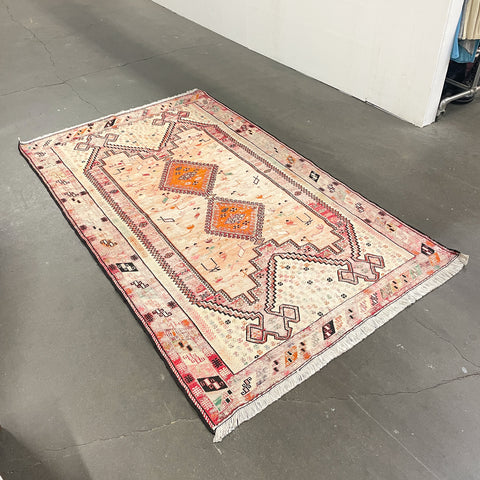 Vintage Turkish Soumak Rug 3'8"x6'8"