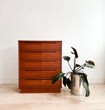 Danish Teak Highboy Dresser by Torring