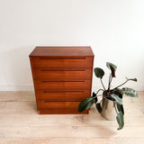 Danish Teak Highboy Dresser by Torring