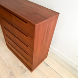 Danish Teak Highboy Dresser by Torring