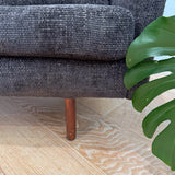 Dux Sofa w/ New Grey/Brown Upholstery