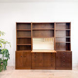Mid Century Walnut Wall Unit by Van Pelt