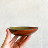 Shallow Bowl Brown Stoneware, Small - Ruby / Saffron